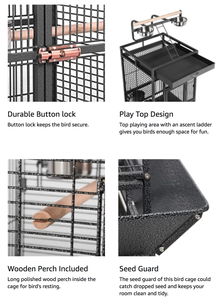 Gabbia pieghevole della decorazione della grande gabbia dell'uccello economico all'ingrosso del ferro per gli strati della gabbia delle quaglie dell'uccello lovebird - Product Image 4