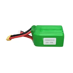 Wholesale polymer battery 1550mAh 6S 22.2V 120C ADAPTS to 5 inch traverser model FPV high rate battery