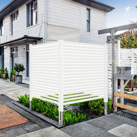 Panneau de clôture en PVC à lattes horizontales pour cour, balcon, terrasse, usage extérieur, qualité supérieure