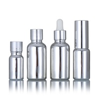 Flacon de parfum électroplaqué 10ml 15ml 20ml 30ml 50ml 100ml, flacon en verre argenté ou doré avec pompe pulvérisatrice à fine brume