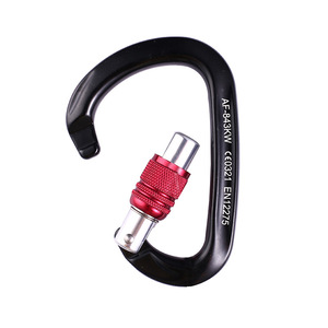 Mosquetón de Aleación de Aluminio 28Kn con Bloqueo de Seguridad para Escalada en Roca, Trabajos en Altura y Parapente - Product Image 2