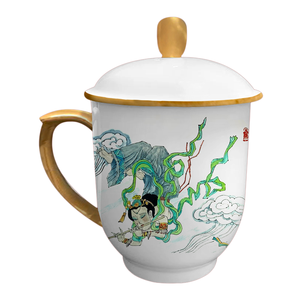 Wholesale Unique Hand-painted Vintage Porcelain Tea <strong>Mugs</strong> Handmade <strong>Bone</strong> <strong>China</strong> Cups Lids Spoons Business Gifts <strong>Large</strong> Capacity - Product Image 6