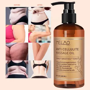 MELAO Marque privée Vente de gros Huile essentielle Amincissante Bio Corps Crème pour la taille fine avec anti-cellulite Huiles essentielles de massage