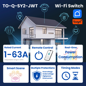 Tongou cuộc sống thông minh Din Rail tùy chỉnh điện thông minh chuyển đổi tuya 1P + N <span class=keywords><strong>wifi</strong></span> thông minh MCB Mini ngắt mạch 16 amp 63A 50A 20A - Product Image 3