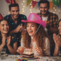 Weihnachtlicher Bunter Pailletten-Cowboyhut mit LED-Leuchtenden Perlglanz-Elementen für Halloween-Party EVA-Material für Erwachsene