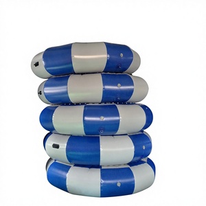 Trampolín acuático inflable gigante, redondo, flotante, para saltar en el lago. - Product Image 1