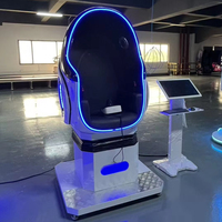Chaise VR immersive 9D en forme d'œuf, monoplace, simulateur de réalité virtuelle en métal pour intérieur, équipement de cinéma à mouvement dynamique pour centre commercial et salle d'arcade