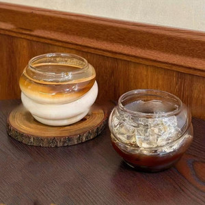 Taza de Café de Vidrio de Borosilicato de 270ml, Diseño Creativo para Latte, Estilo Dirty Mountain River Spiral - Product Image 3