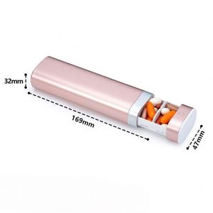กล่องใส่ยาโลหะแบบพกพา 7 วัน ปลอดสาร BPA รุ่น A-172 กล่องจัดระเบียบยาประจำสัปดาห์สำหรับเดินทาง กล่องเก็บอาหารเสริมแบบพกพา - Product Image 2