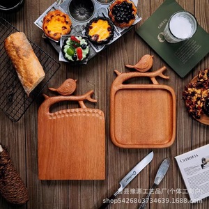 Wooden Antler Shaped Serving <b>Tray</b> With Bird Design For Food Presentation Decorative Cheese Plate <b>Dinner</b> <b>Tray</b> Custom Made - Product Image 4