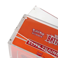 Yageli Boîtes de Présentation Premium pour Cartes Elite Trainer, en Acrylique Haute Qualité Résistant aux UV, avec Bords Renforcés et Boutons de Protection