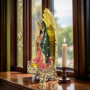 Witt 2024 Nuevo México <span class=keywords><strong>Nuestra</strong></span> <span class=keywords><strong>Señora</strong></span> <span class=keywords><strong>de</strong></span> <span class=keywords><strong>Guadalupe</strong></span> Menorah adornos colocados en decoraciones <span class=keywords><strong>de</strong></span> la <span class=keywords><strong>Iglesia</strong></span> Adornos <span class=keywords><strong>de</strong></span> velas <span class=keywords><strong>de</strong></span> Mesa para el hogar - Product Image 3