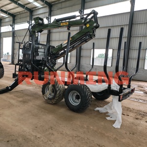Remorque forestière hydraulique pour <span class=keywords><strong>tracteur</strong></span> Runming, capacité 8 tonnes, avec rotation à 360° °   Grue à grappin rotative - Product Image 6