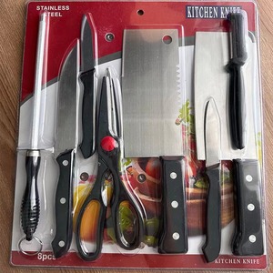 Cuchillo de Chef con embalaje de plástico, juego de <span class=keywords><strong>cuchillos</strong></span> de cocina, cuchillo para picar carne de acero inoxidable, cuchillo de carnicero para rebanar pescado y verduras - Product Image 4