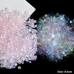 Boule de verre artisanale style macramé, phosphorescente, à fond plat, scintillante, ornée de micro-diamants et de cristaux, avec rembourrage sonore 14 - Product Image 3