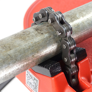 Pince de serrage industrielle portable en fonte à trois pieds pour chaîne, support de soudage pour tuyaux, composants de base pour trépied à entraînement manuel 1/8"-6" - Product Image 5