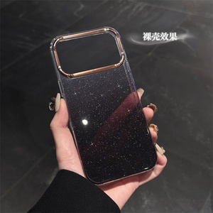 กรอบกล้องชุบทองเพื่อป้องกัน PC เคสโทรศัพท์ TPU แบบใสแวววาวสำหรับ iPhone 17 17 Air 17pro Max - Product Image 5