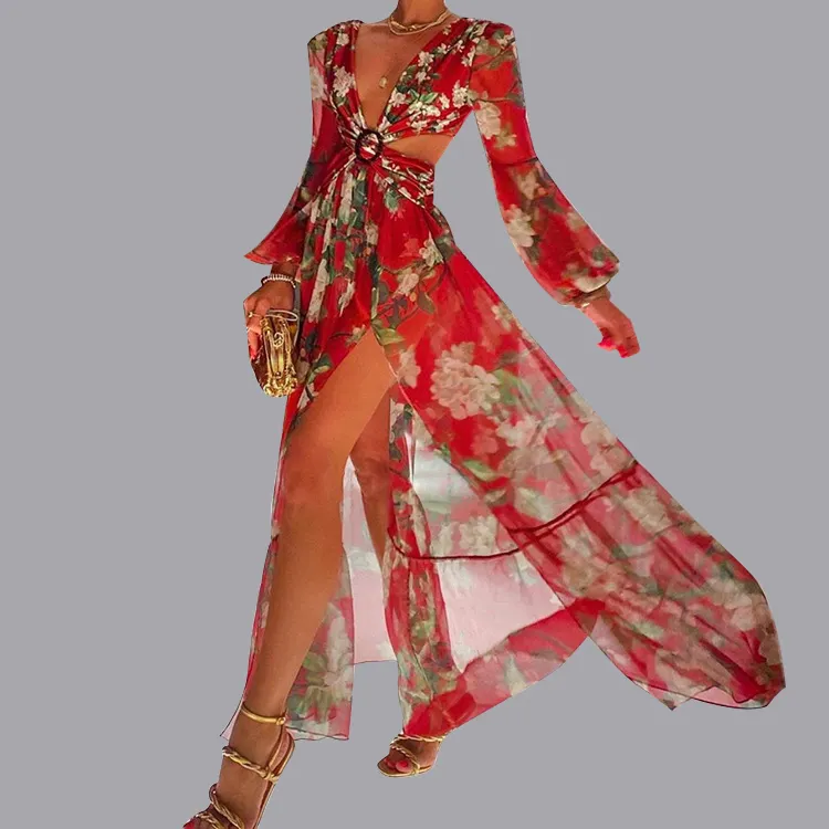 Горячая Распродажа, женское платье, сексуальное повседневное элегантное модное платье с разрезом