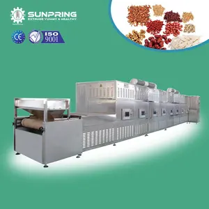 SunPring - Máquina de secagem de micro-ondas para plantas de secagem de frutas, máquina de secagem de minhocas e esterilização de túnel contínuo