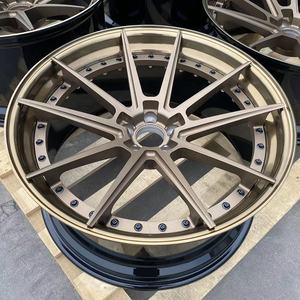 GVICHN 20 26 pouces, jantes de voiture de course forgées, lèvre bronze brossé personnalisée pour BMW, jantes 5x112 5x120, jantes en deux parties en aluminium - Product Image 3
