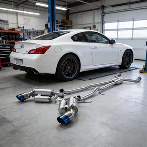Tuyaux d'échappement sportifs de grand diamètre pour Nissan 370Z 3.7 2009-2018, système d'échappement SS304, silencieux modifié, ondes sonores de <span class=keywords><strong>voiture</strong></span> modifiées - Product Image 1