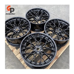 High Performance Two Piece Forged Wheel Wrapped Barrel Customized Parameters Black Finish With Center Cap Alloy Rim - Product Image 1