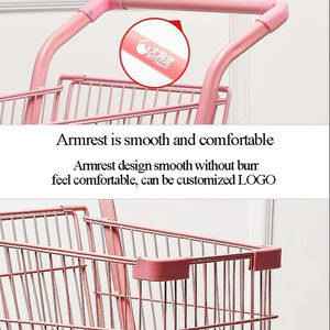 Cesta de Compras Rosa Resistente de Calidad Superior para Uso Diario en Centros Comerciales y KTV - Product Image 1