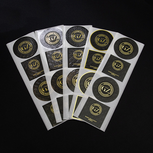 Logotipo de lámina de oro autoadhesivo personalizado, troquelada pegatina, vinilo de impresión UV personalizado, etiqueta adhesiva cosmética impermeable - Product Image 4