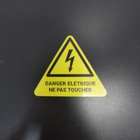 Panneau d'avertissement électrique haute tension personnalisé autocollant d'avertissement de danger de choc triangle de sécurité autocollant d'avertissement de danger pour voiture de camion