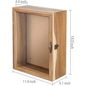 Wall-<b>mounted</b> wooden shade box, solid wood acrylic display box, plant specimen, dried flower, photo <b>frame</b>, collectible storage - Product Image 1