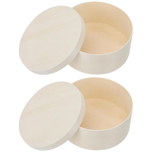 <span class=keywords><strong>2</strong></span> buah kemasan kue keju kotak kayu kemasan kue Basque sifon keju kotak bulat - Product Image 1