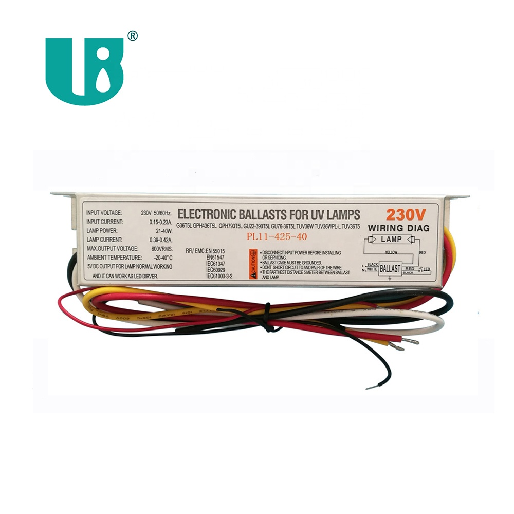PL11-425-40 20 Вт 24 Вт 36 Вт 40w uvc свет трансформатор TUV36W электронный балласт для УФ бактерицидные лампы 220V