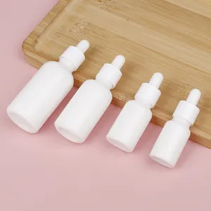 Ceramic Glass Serum Bottle With White Dropper Bottle Empty White Porcelain Essential Oil Bottle