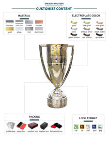 अनुकूलित हाई-एंड चैंपियंस लीग ट्रॉफी खेल प्रतियोगिता स्मारिका बड़ी धातु ट्रॉफी - Product Image 4