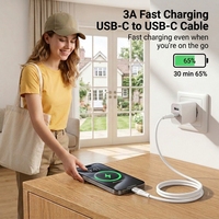 Kabel Pengisian Cepat USB C ke C Grosir PD 60W 3A, Kabel Sinkronisasi Data 480Mbps Silikon Aluminium untuk Ponsel Tablet Laptop