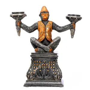 Religioso resina castiçal ornamentos Macaco vela castiçal ornamentos Artesanato Novo resina artesanato Decoração ornamentos