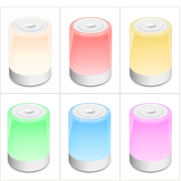 Tables de chevet pour enfants, 5 couleurs RGB, veilleuse bébé avec minuterie, lumière rouge, recharge USB type C, lampe de chevet bébé à piles