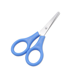 Blue Stainless Steel Scissors Straight Head Office Stationery Paper Cutting Small Size - Product Image 3