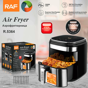 Friteuse à air numérique électrique sans huile en acier inoxydable 7L avec circulation d'air à 360° et fenêtre de visualisation - Product Image 3