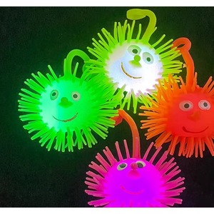 Wholesale TPR Small Squeeze Toys Glowing Fluffy Plastic <b>Ball</b> Elastic Flashing Hedgehog Toy Bouncy <b>Balls</b> Children's Toy - Product Image 2