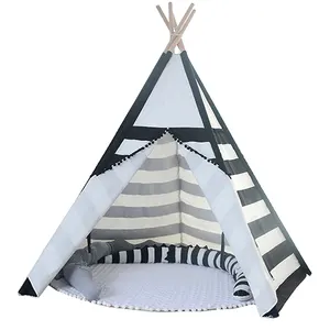 LoveTree أبيض وأسود المشارب Teepee الاطفال تلعب خيمة مصنوعة من الجلد مخروطية الشكل للداخلية