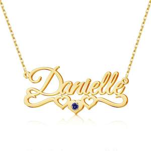 Monili di bling Ghiacciato Placcato Oro Delle Donne Rapper Tennis collana Personalizzato <span class=keywords><strong>Nome</strong></span> Della Catena con il Pendente DELLA CZ - Product Image 4