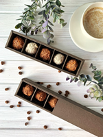 Boîte cadeau en carton rigide de luxe avec logo personnalisé, petite taille, pour chocolat et bonbons, avec insert en plateau