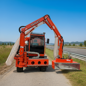 Taille-haie professionnel JINKE à moteur diesel avec ramasseur d'herbe, certifié CE, pour l'aménagement paysager et la coupe de haies en bord de route - Product Image 1