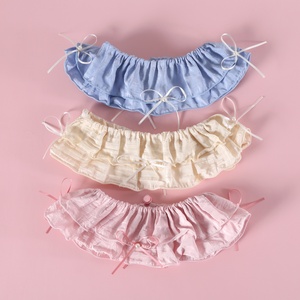 Écharpe de cou réglable pour chat et <span class=keywords><strong>chien</strong></span>, style princesse, couleur unie, double couche avec nœud en ruban, dentelle et perles, pour animaux de compagnie - Product Image 6