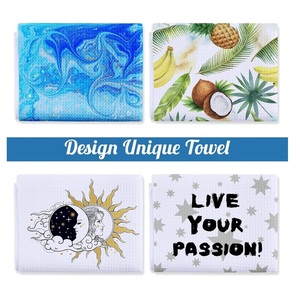 Serviette de <span class=keywords><strong>Cuisine</strong></span>/Main Gaufre Unie à Sublimation en Polyester 400 GSM, Offre Spéciale, Vierge pour Impression par Sublimation à Chaud - Product Image 6