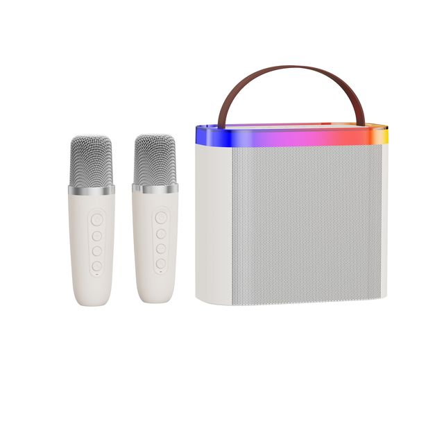 Wireless Bluetooth AUX/TF Boombox with Audio Microphone RGB Speakers for Outdoor Family Song KTV BT Karaoke Speaker Mic