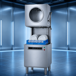 Lave-vaisselle automatique professionnel avec pulvérisation rotative à 360 degrés, station de lavage à haute température de 65 degrés pour les hôpitaux et les cantines scolaires - Product Image 1