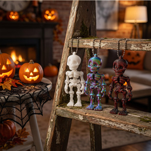 Llavero y Adorno de Calavera Impreso en 3D para Halloween, Decoración Divertida Hecha en China - Product Image 4