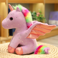 Boneka Unicorn Berbagai Ukuran, Isi Kapas PP Super Lembut, Hadiah Ulang Tahun Sempurna untuk Anak-anak, Menenangkan, Cocok untuk Festival dan Pasangan